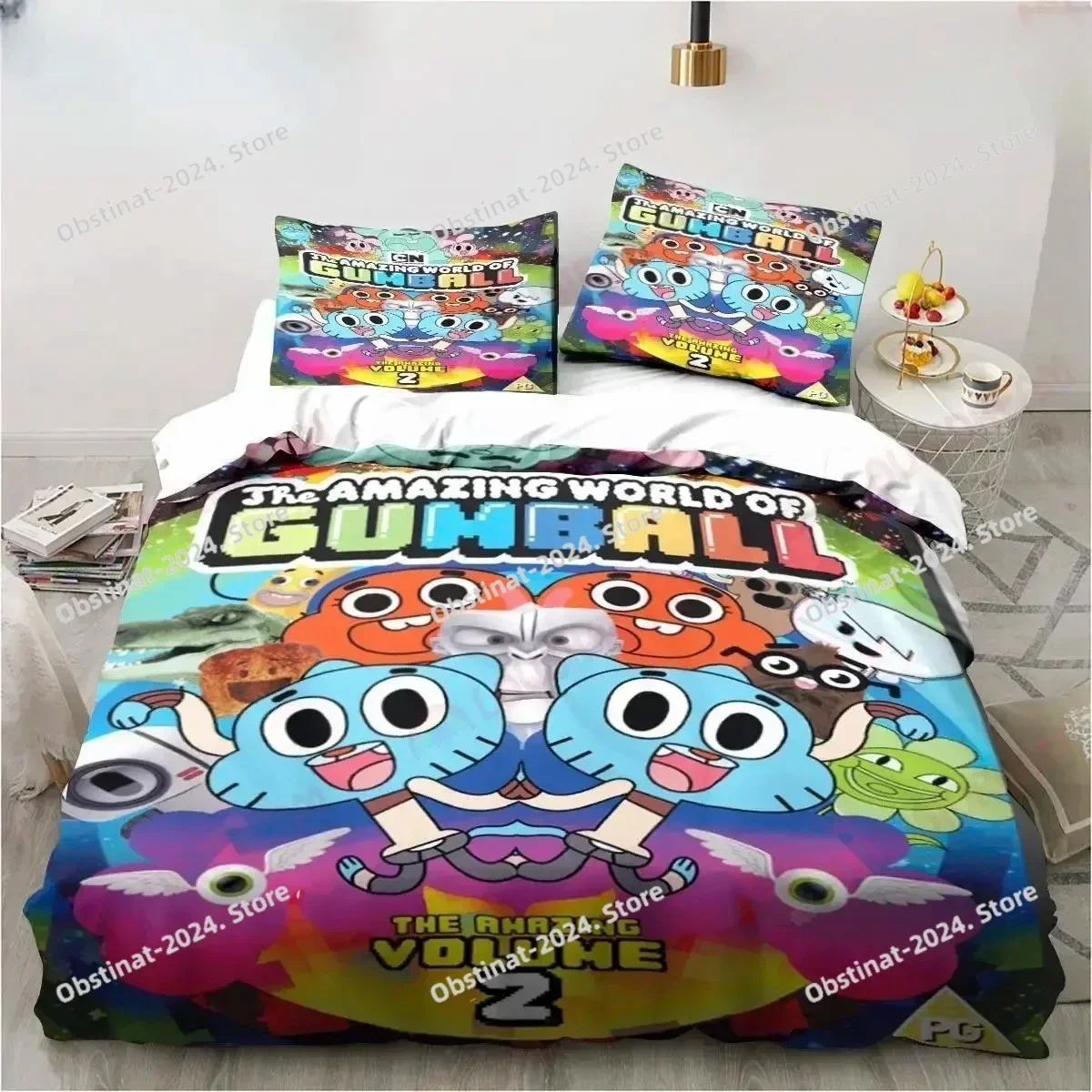 Cartoon The Amazing World Bedding Set Duvet Cover Full Queen King Size Pillowcase Printed Bed Set Aldult Kid Bedroom Single Twin