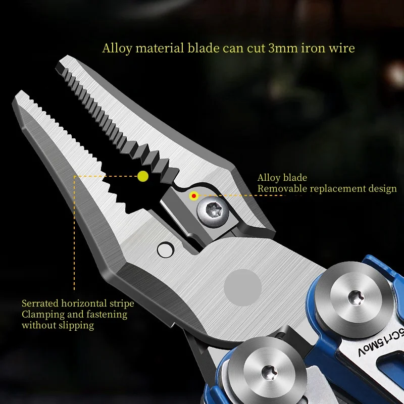 Pinza per punzonatura di precisione multifunzione - Set di strumenti pieghevoli per esterni di fascia alta per uso multiuso