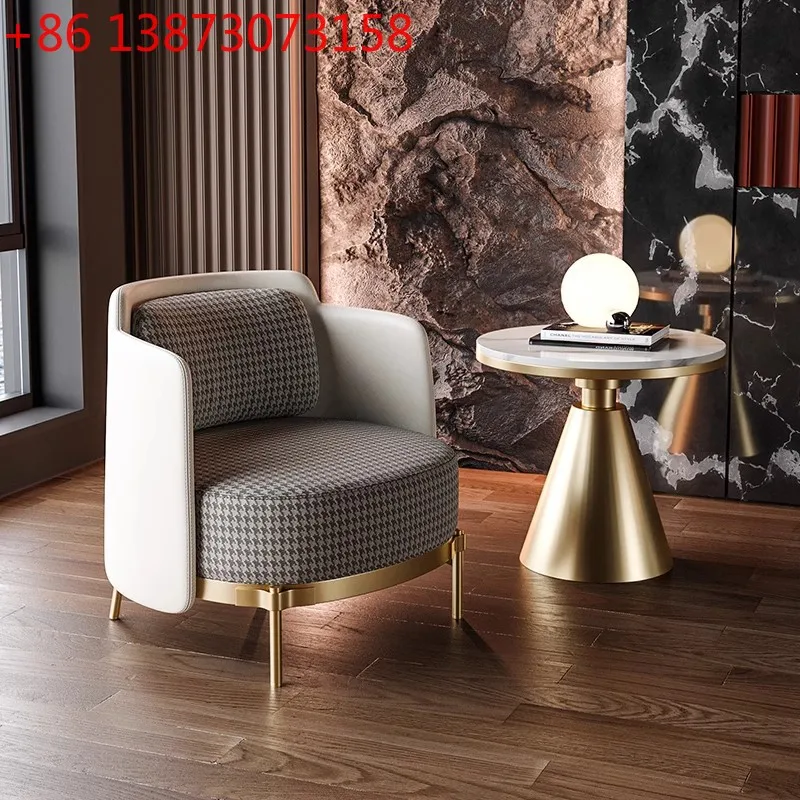 

Итальянское минималистичное кресло-софа класса люкс, дизайнерское кресло для отдыха, для гостиниц, отелей, переговорных комнат, с одним столиком и двумя креслами