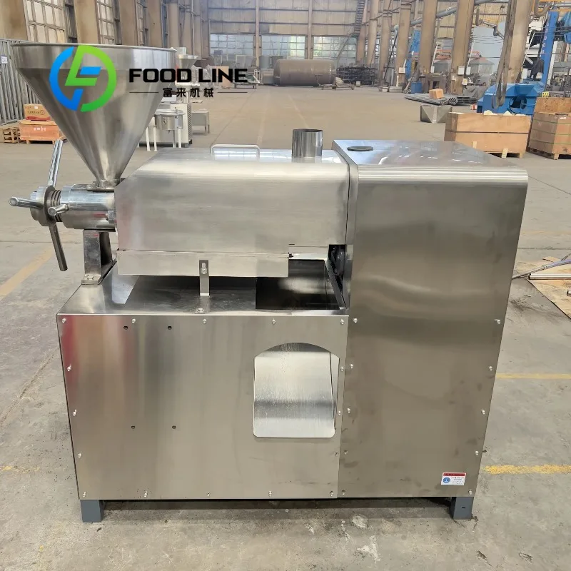 Large Capacity Automatic Screw Oil Press 6YL-80D 120Kg/H For Commercial Rapeseed And Sunflower Oil Production
