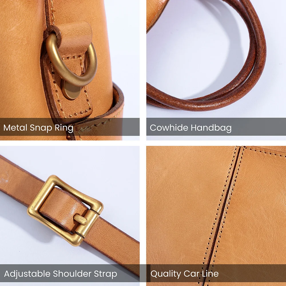 Genuine Leather Shoulder Bags for Women High Quality Casual Female Handbags Tote Ladies Messenger Top-Handle