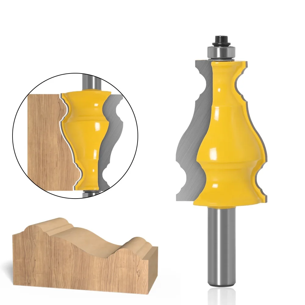 Large Elegant Picture Frame Molding Router Bit - 1/2