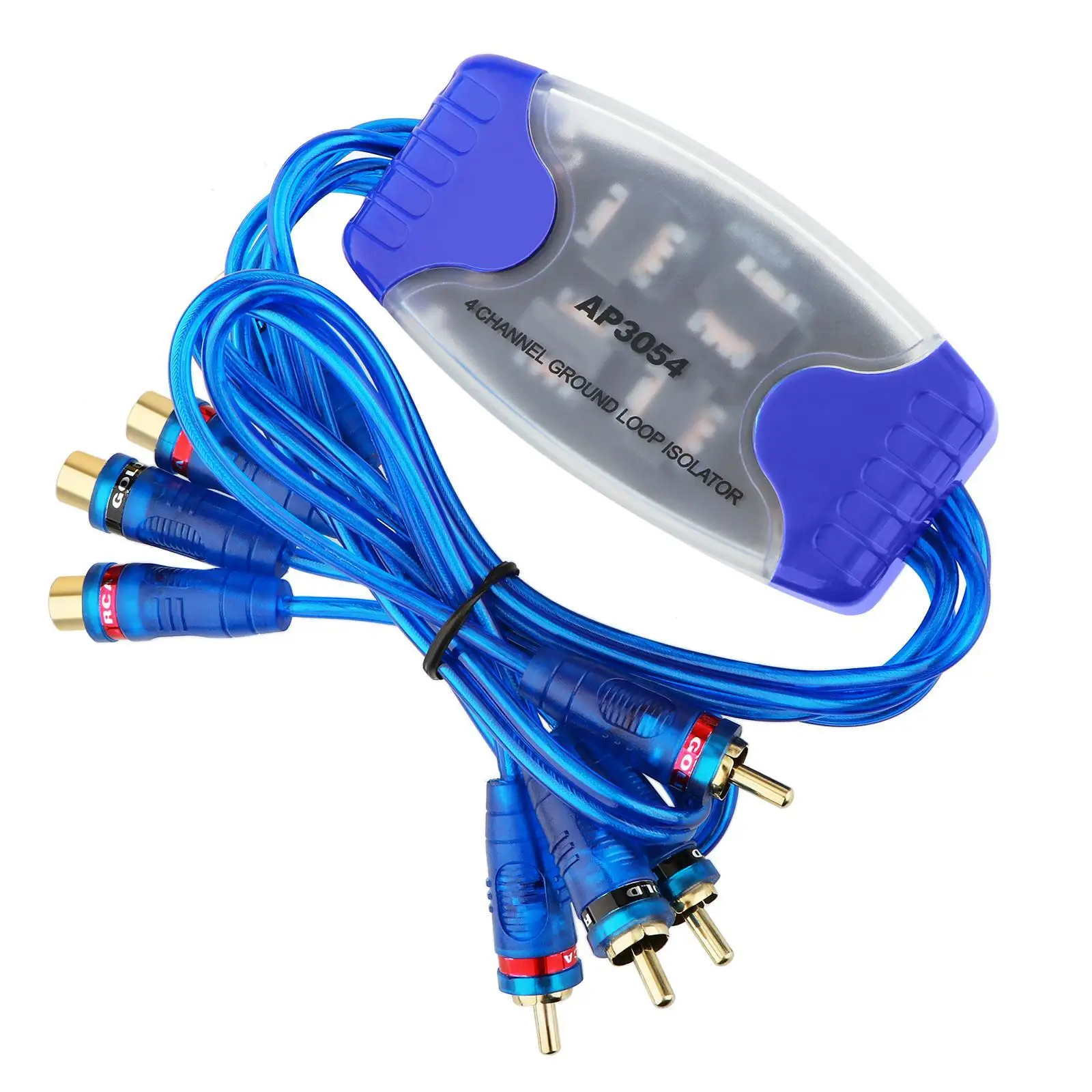 4-Channel Ground Loop Isolator AP3054 Audio Stereo Curciut Noise Filter 4