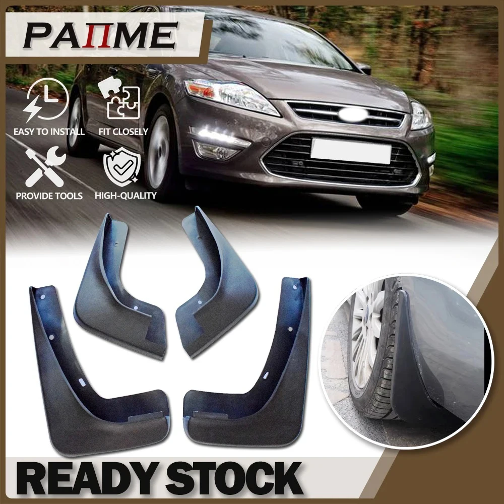 Car MudFlap Guards For Ford Fusion Mondeo 2007 -2012 4pcs Mud flaps Molded Splash 1786680 & 1718464 Mudguards YC102037