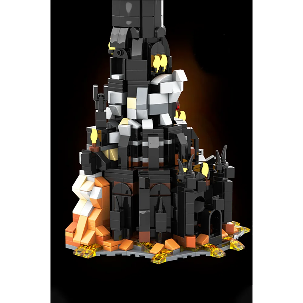 Mini Torre Negra Dark Model Building Blocks Kit, Tijolos, Brinquedo MOC Criativo, Presentes de Aniversário, Meninos, Adulto, Novo, 10333, 967Pcs, 2024