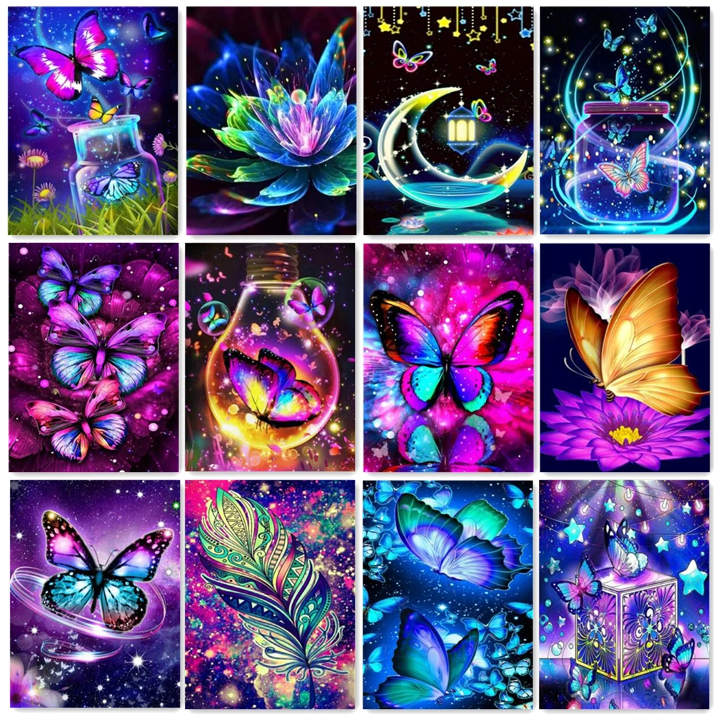 

Classic Butterfly DIY 5D Diamond Painting Full Drill Square Round Embroidery Mosaic Art Picture Of Rhinestones Home Decor Gifts