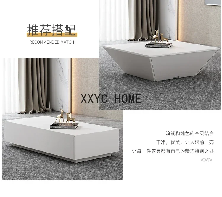 TV Cabinet White Paint Combination Simple Modern Minimalist Living Room TV Stand High Floor