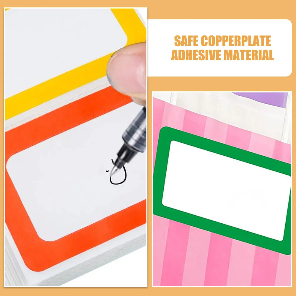 

300Pcs Blank Name Stickers Copperplate Adhesive Bright Fade-Resistant Sorting Tags for Locker Labeling Office School Group