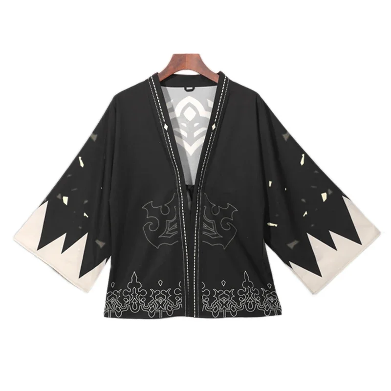 Jeu NieR: AutomMi2B YoRHa No.2 Type B Everak Haori Halloween Party Cosplay Costume, Kimono décontracté japonais pour hommes et femmes