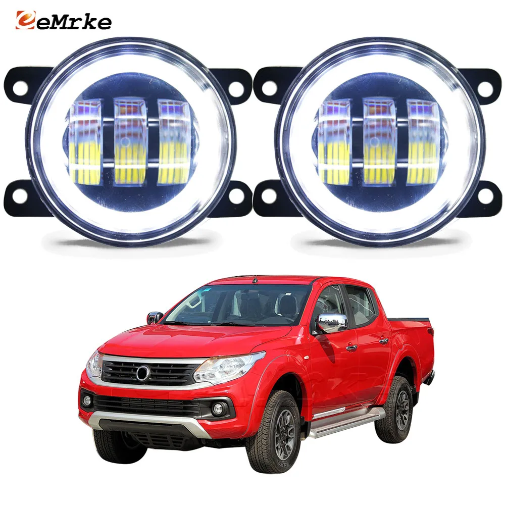 Led Fog Lights PTF 30W Lens for RAM 1200 2015 2016 2017 2018 2019 2020 2021 Car Turn Signal Angel Eye DRL Fog Lamp Assembly