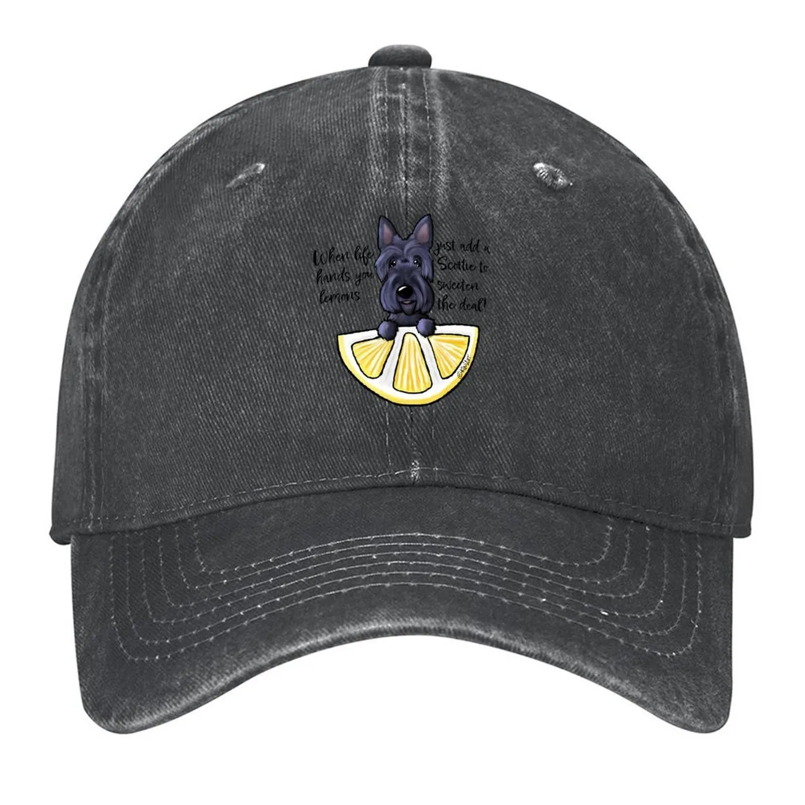 

KiniArt Life Lemons Scottie Baseball Cap Funny hats Luxury Brand Designer Hat hats for men Mens Tennis Women's