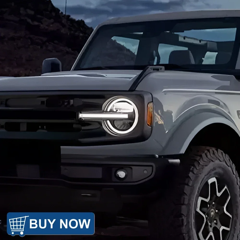 

Автомобильные фары для Ford Bronco 2021-2024, светодиодные передние фары автомобиля в сборе, сменные линзы проектора, автомобильные аксессуары, инструмент
