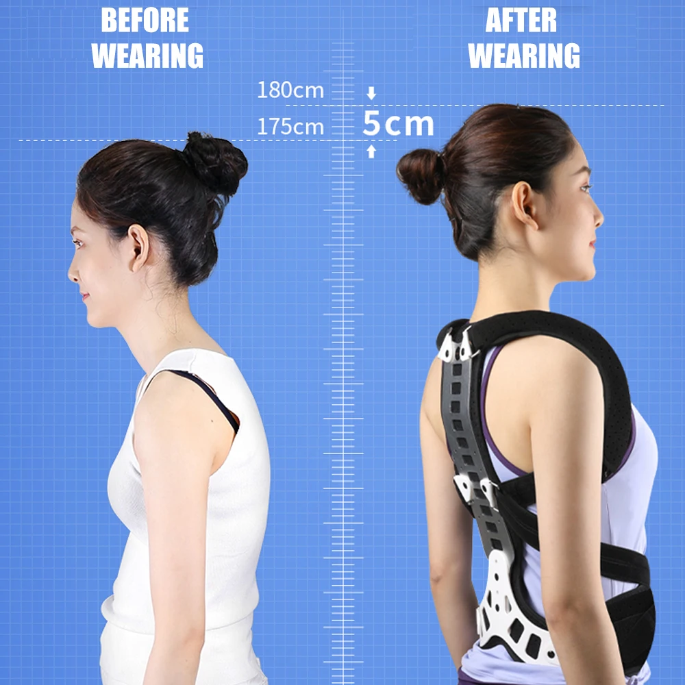 Posture Corrector Back Braces Shoulder Waist Lumbar Support Belt Humpback Prevent Body Straighten Slouch Compression Pain Relief