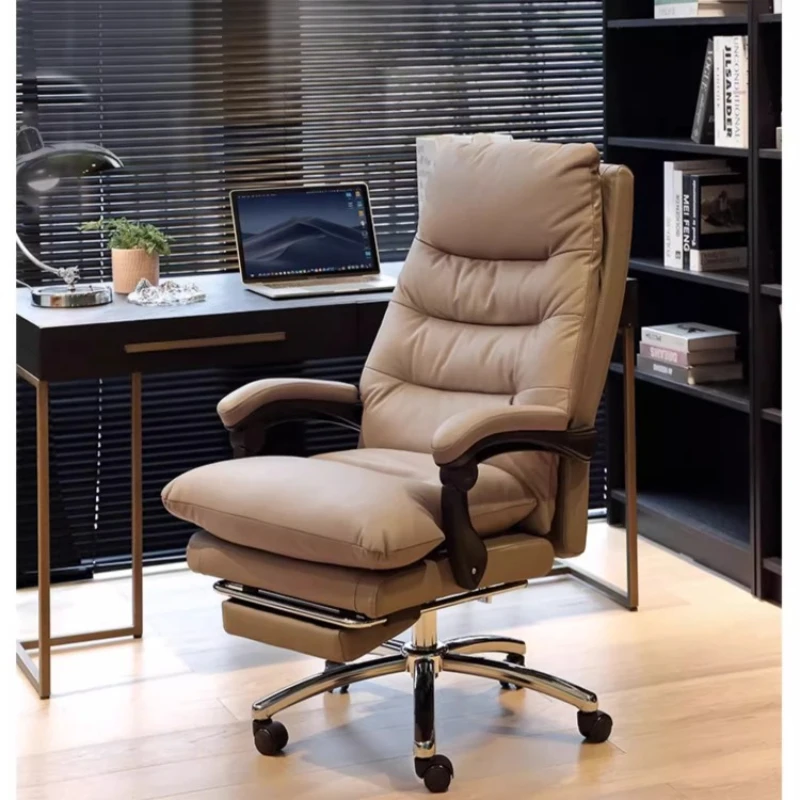 

Comfortable Leather Office Chair Executive Designer Ergonomic Recliner Chair Computer Wheel Sedia Ufficio Home Office