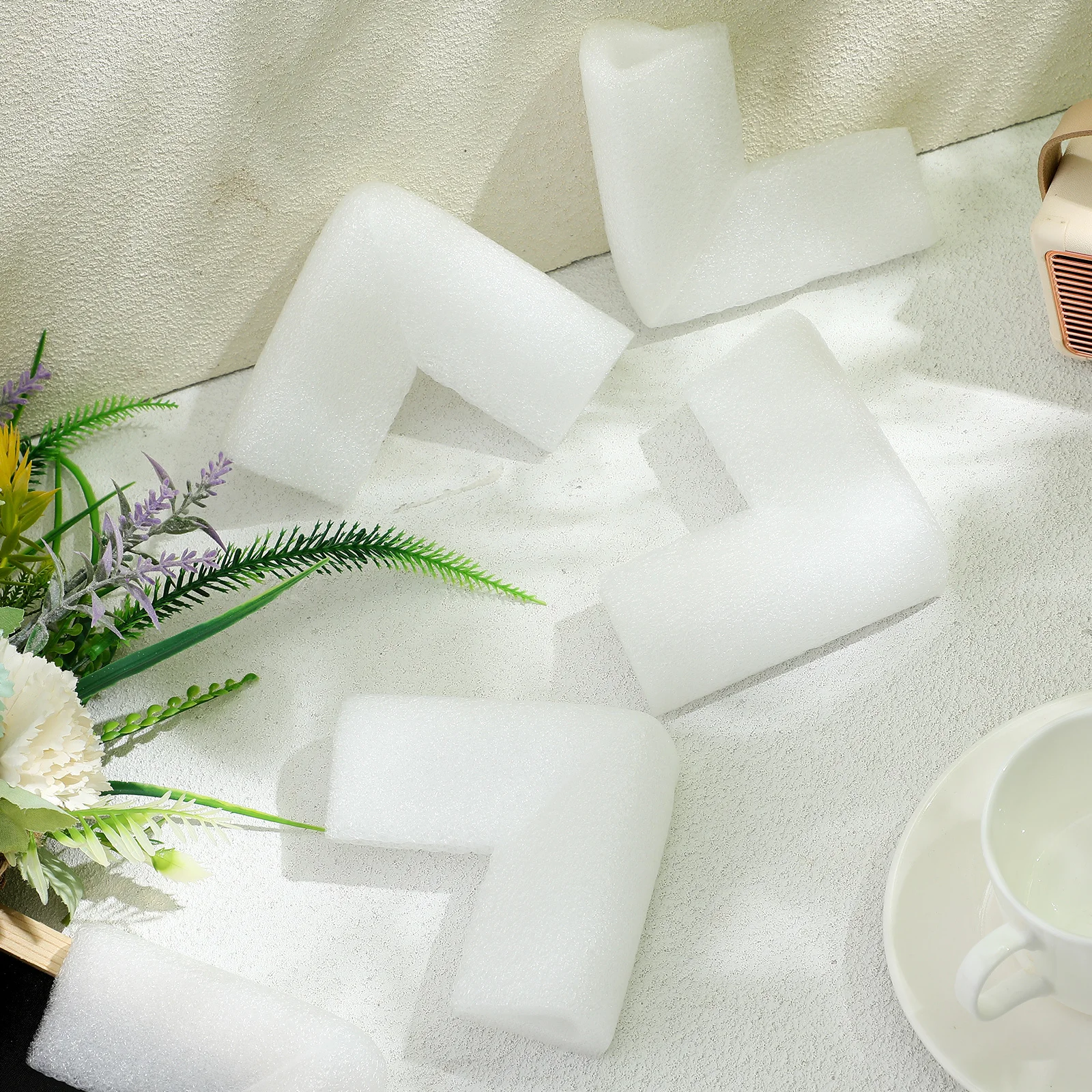 24 pcs Pearl Cotton Corner Protectors L-Shaped Heavy Duty For Moving Shipping Furniture Carton Packaging Binding Supplies