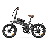 PVY Z20 Max Electric Bike 25Km/H 250W Motor Supported Unlock Electric Bicycle Twist Throttle 20-Inch Tire Dual Batteries Ebike
