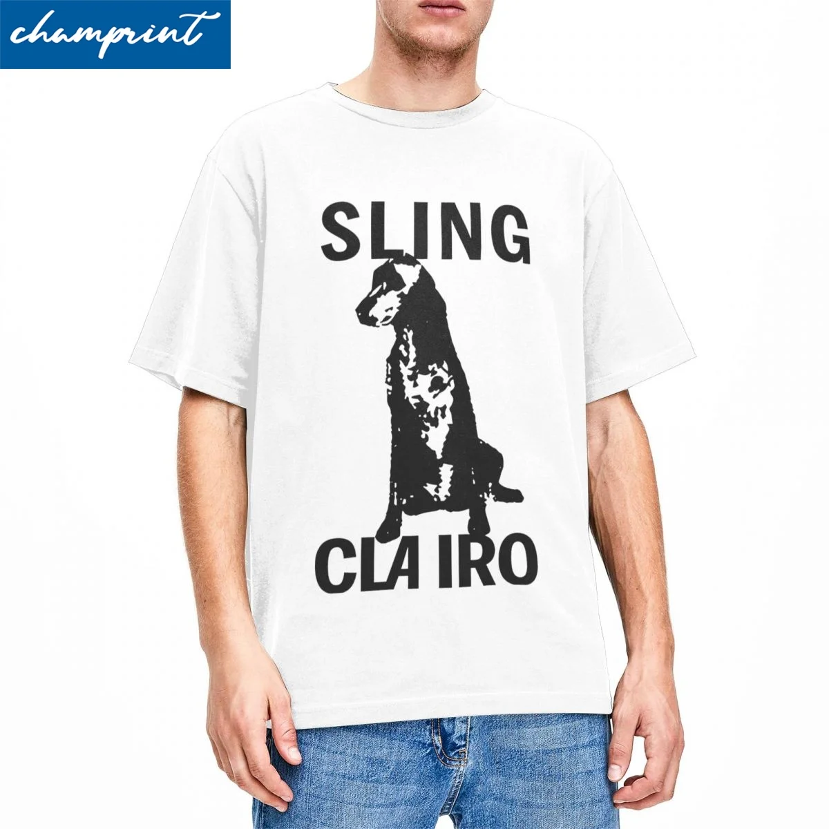 Men Women's Sling Clairo Dog T Shirts 100% Cotton Tops Unique Short Sleeve O Neck Tee Shirt Plus Size T-Shirt