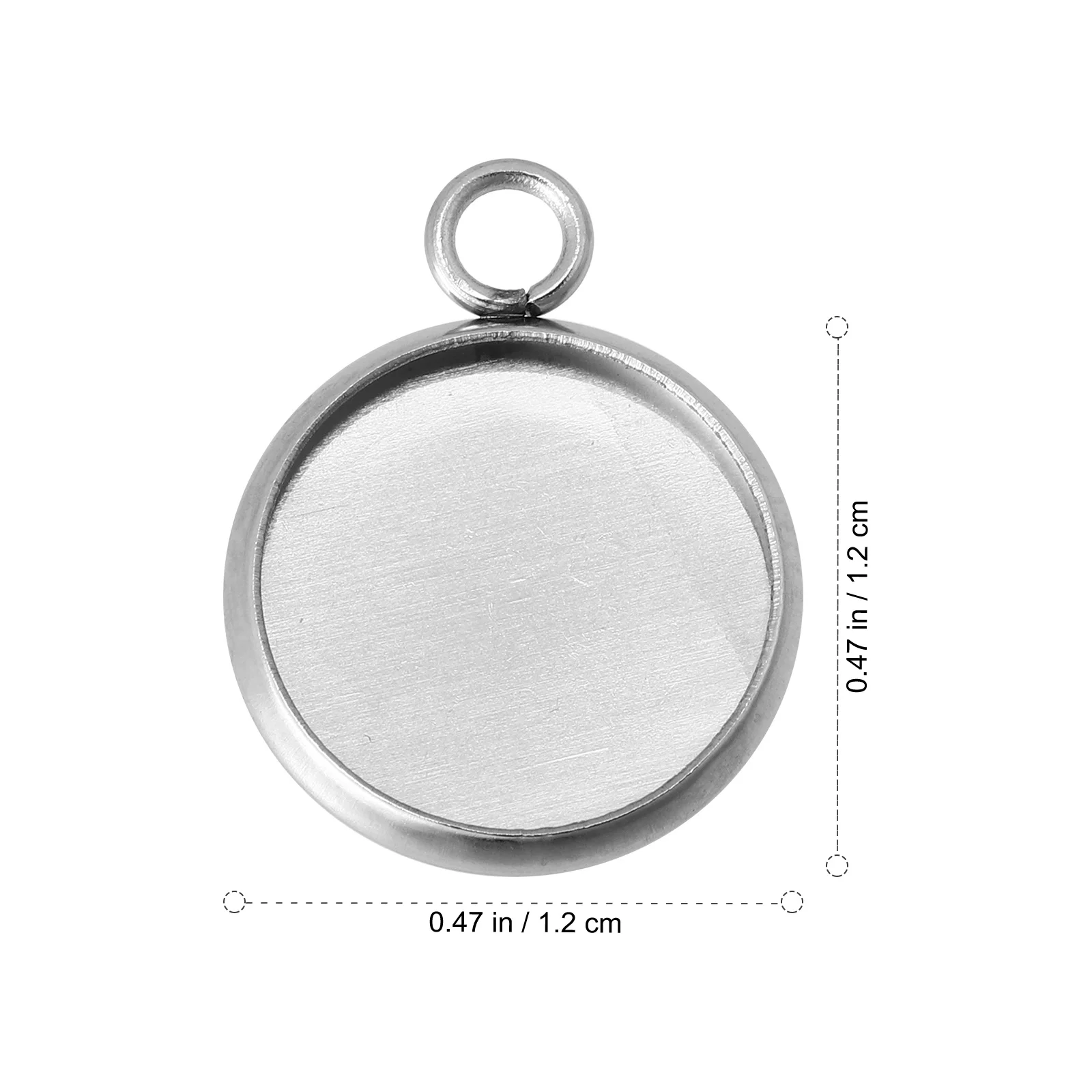 50 Stück Runde Schmuckfassungen Anhänger-Basis Glatte Flache Stahlplatten für Handgefertigte Halsketten Armbänder Ohrringe DIY Schmuckherstellung