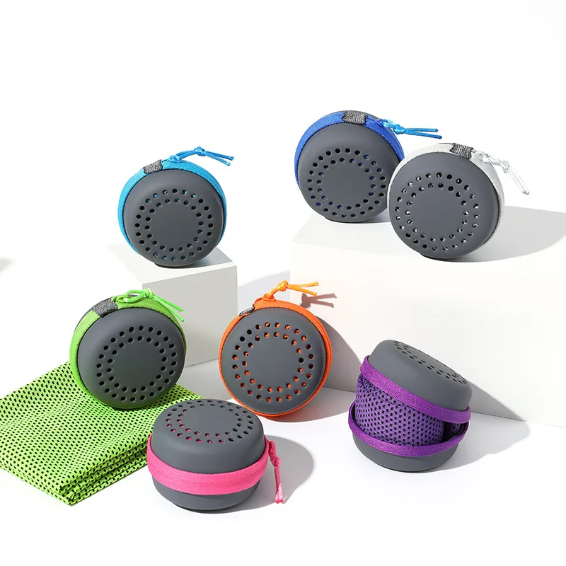 

Outdoor Quick Drying Towel Keychain Portable Creative Silicone Box,Microfiber Cold Sports Quick Drying Towel,Gym,Beach,Sports