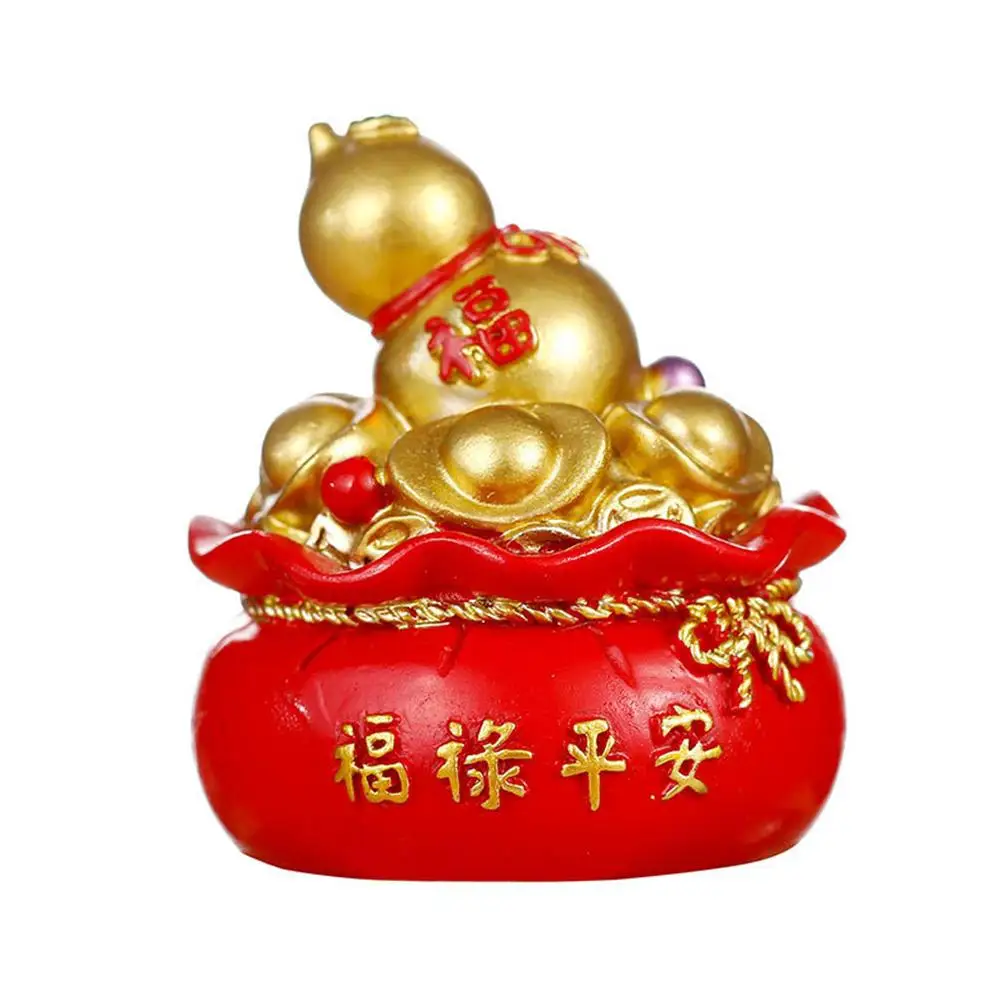 Spring Festival Money Bag Resin Decorative Ornaments Home Cake Blessing Luck Decoration Good Bag Tabletop Decoration Y9y5