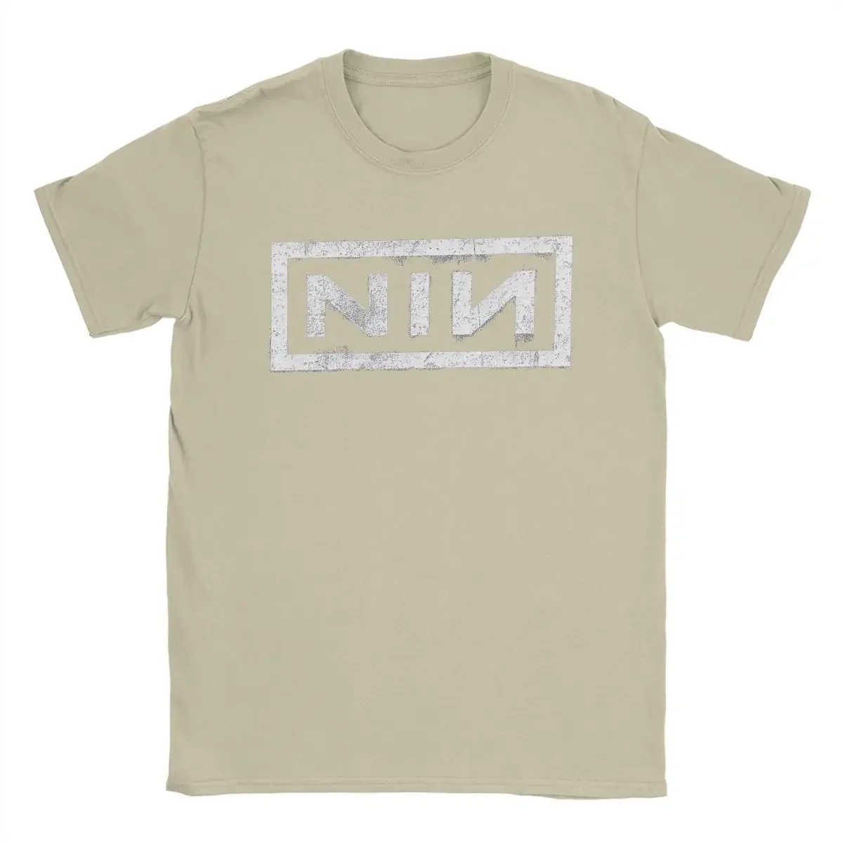 NIN Retro Logo Nine Inch Nails T-Shirt Men Fashion Cotton Tee Shirt Round Neck Short Sleeve T Shirts Gift Idea Clothes