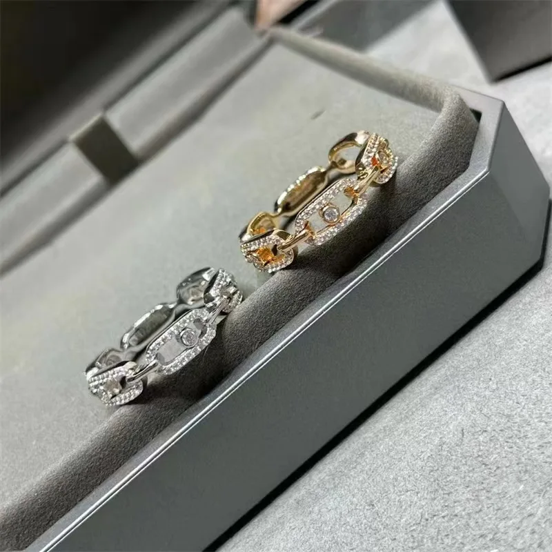 

High quality 925 Silver Luxury Brand Jewelry Mobile Zircon Ring Fashion multi-functional women's wedding jewelry gift