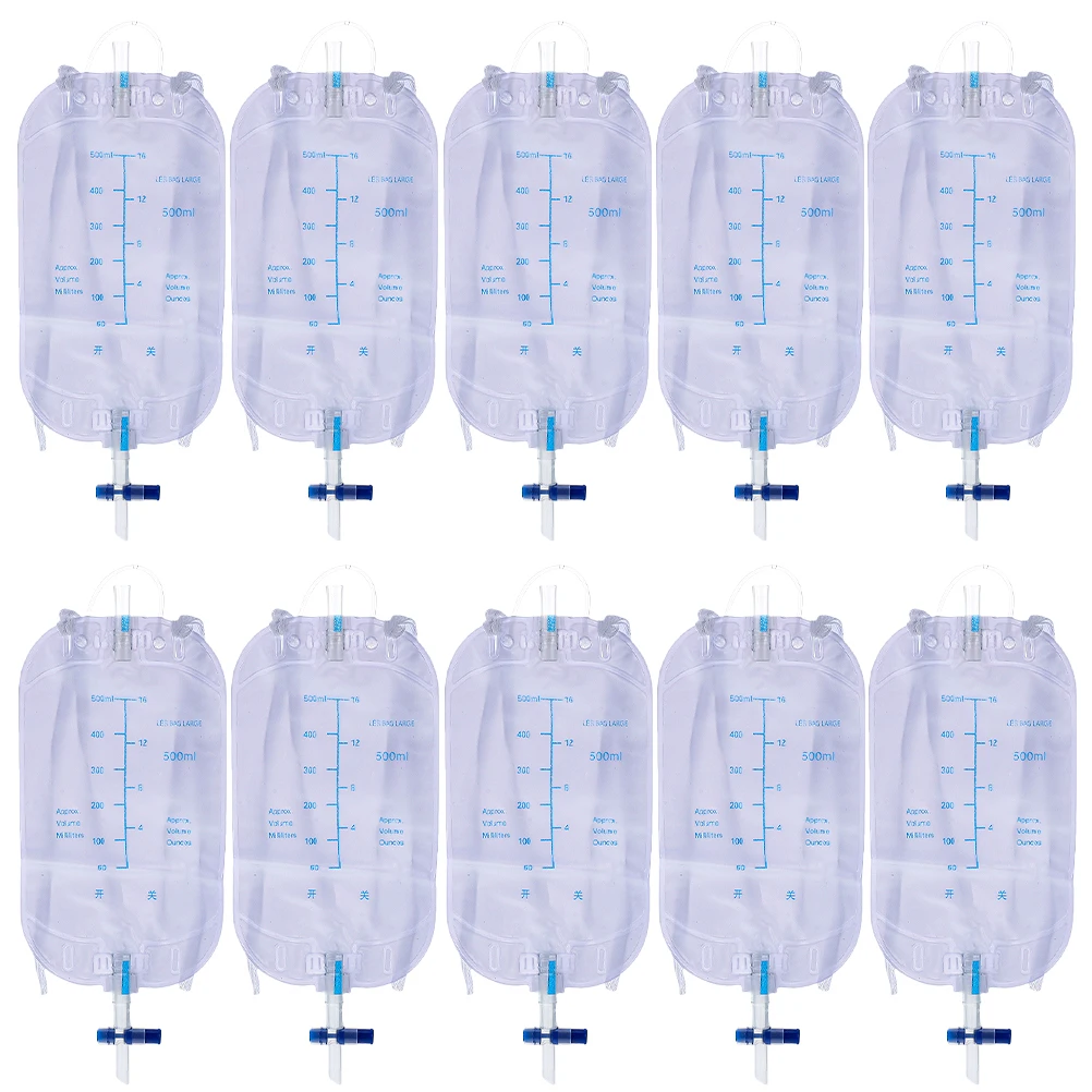 10pcs Urine Storage 500ml Type Male Incontinence Devices Disposable Urinary Drainage Patient Postoperation