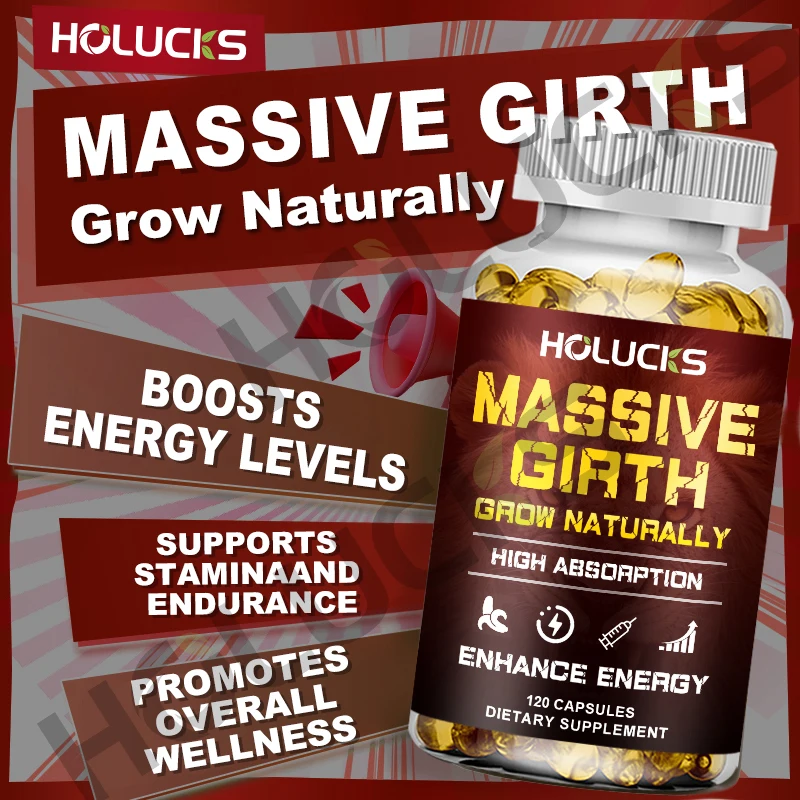 

Massive Girth Capsules for Men - Enhance Male Strength, Promote Muscle Growth, Improve Endurance, & Maintain Energy LevelsSuppl