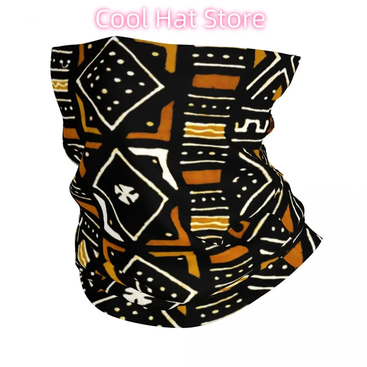 Custom African Bogolan Bandana Winter Neck Warmer Men Windproof Wrap Face Scarf for Ski Africa Ethnic Tribal Art Gaiter Headband