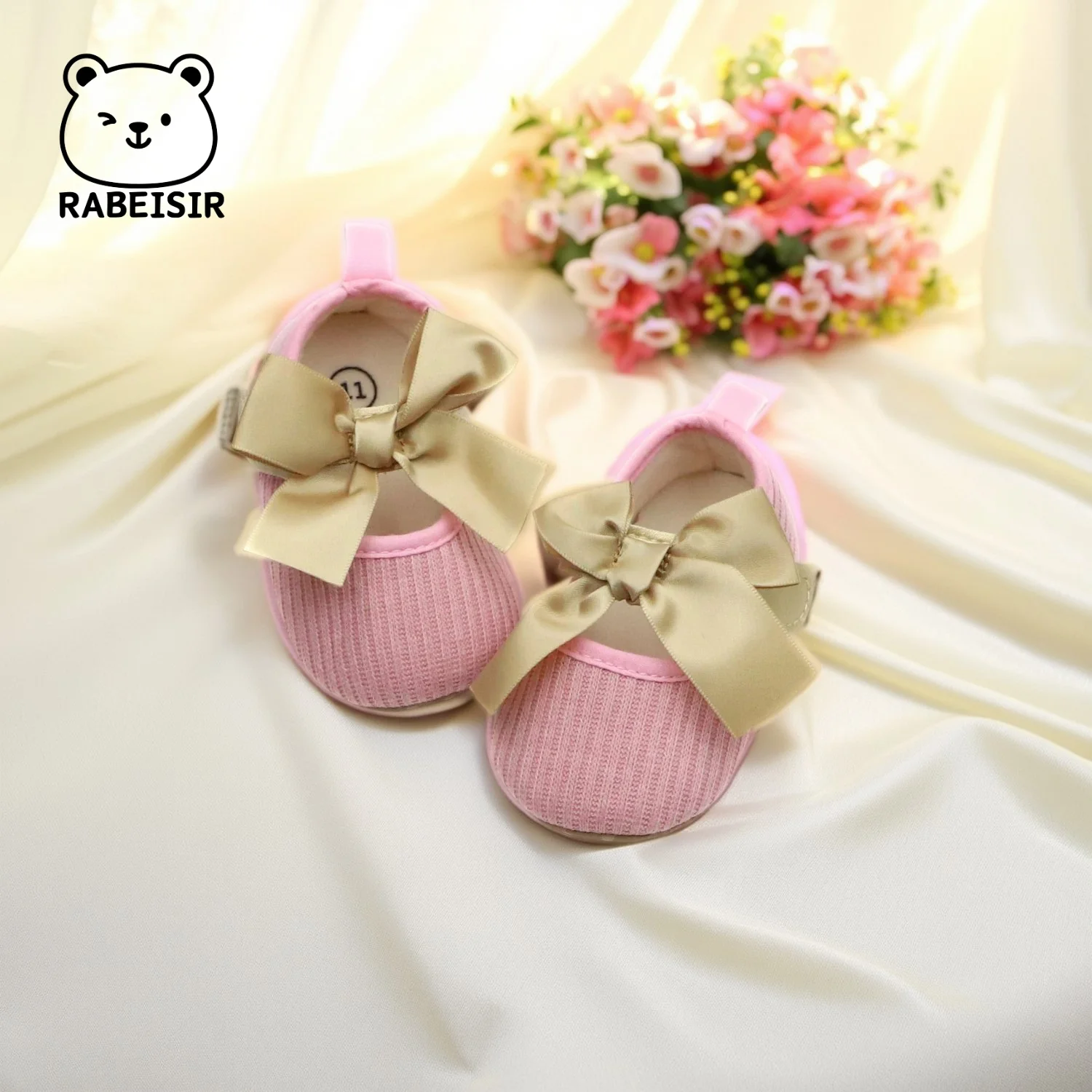 

Baby girl princess shoes 0-18 months baby walking shoes breathable soft sole butterfly sweet style