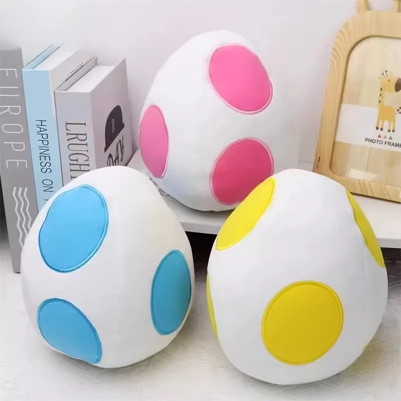 Muñeco de Peluche Yoshi Egg en 4 Colores, Lindos Accesorios de Anime, Juguetes de Peluche, Almohadas, Accesorios para Automóviles, Regalos de Cumpleaños