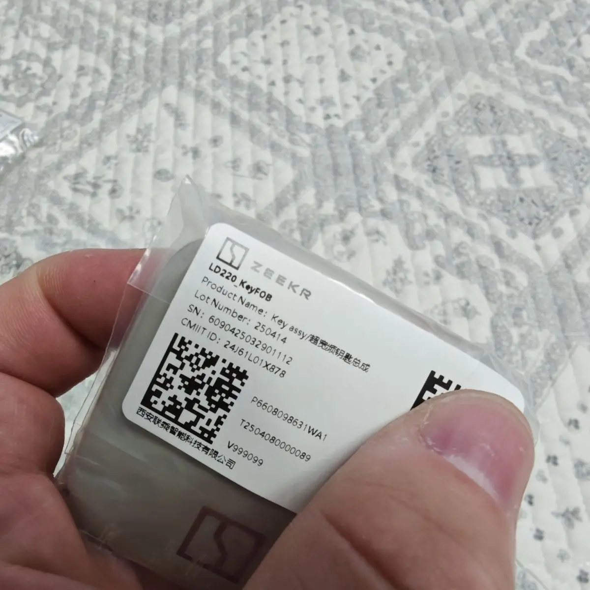 Original Bluetooth Remote control key to ZEEKR 7X Smart Key NFC Card