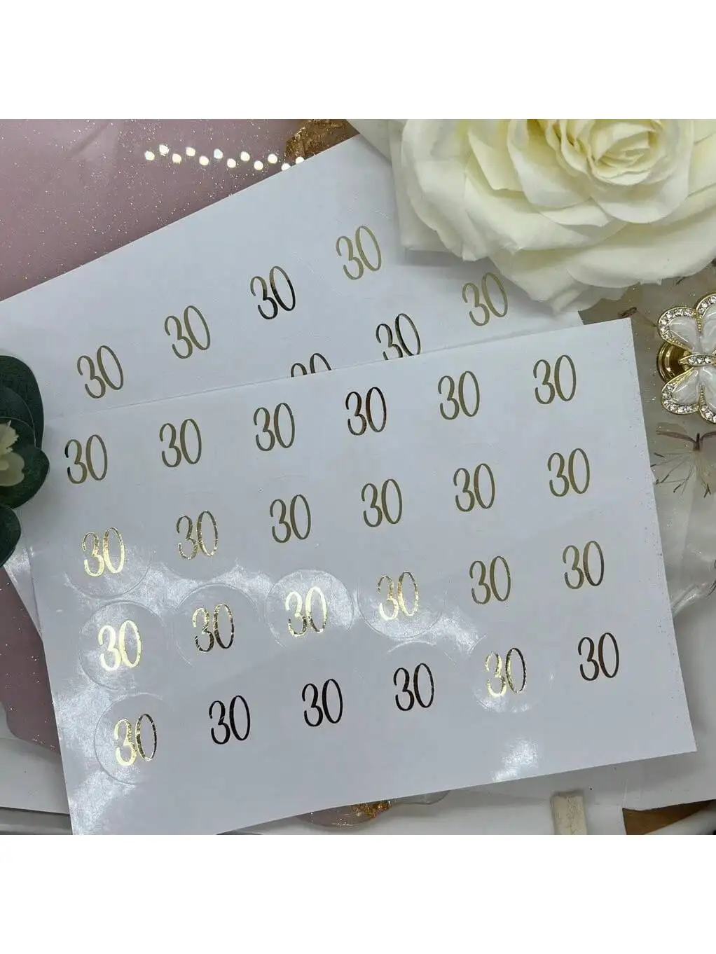 

30/60/120/200Pcs 16 18 21 30 40 50 60 70 80 90 Any Age Birthday Foiled Stickers. Party Bag Stickers.