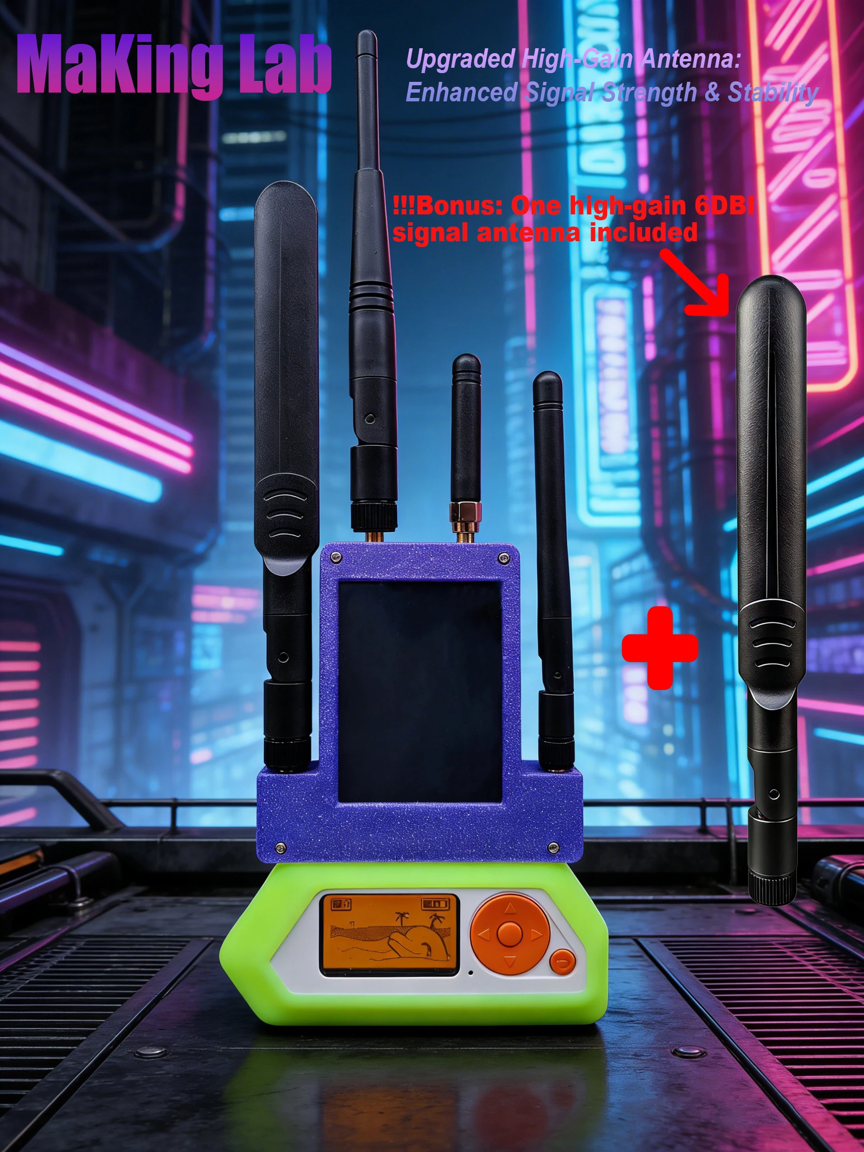 

New Flipper Zero External Predator Module 433MHz ESP32S2-GPS with 2.8-inch Screen for Signal/Data Analysis