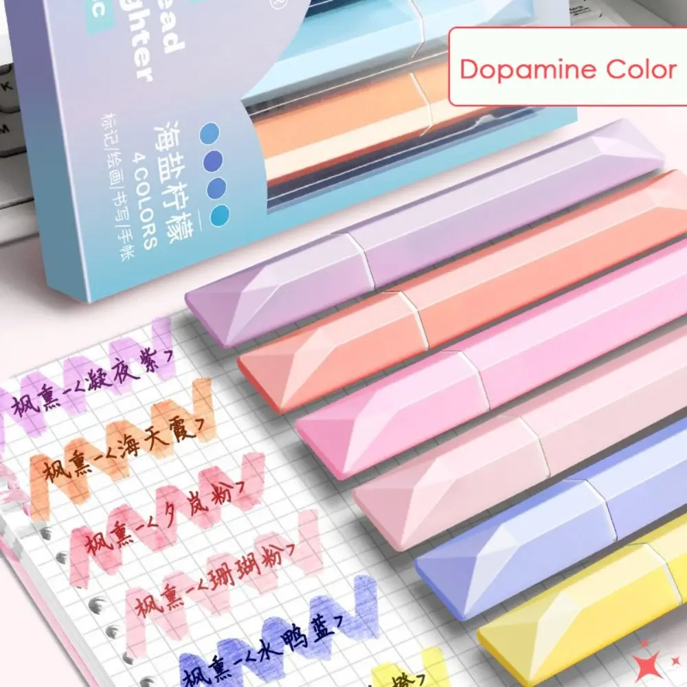 4PCS/Set High Quality Color Highlighter Graffiti Eye Protection Color Marker Pen Stationery Hand Account Pen Students