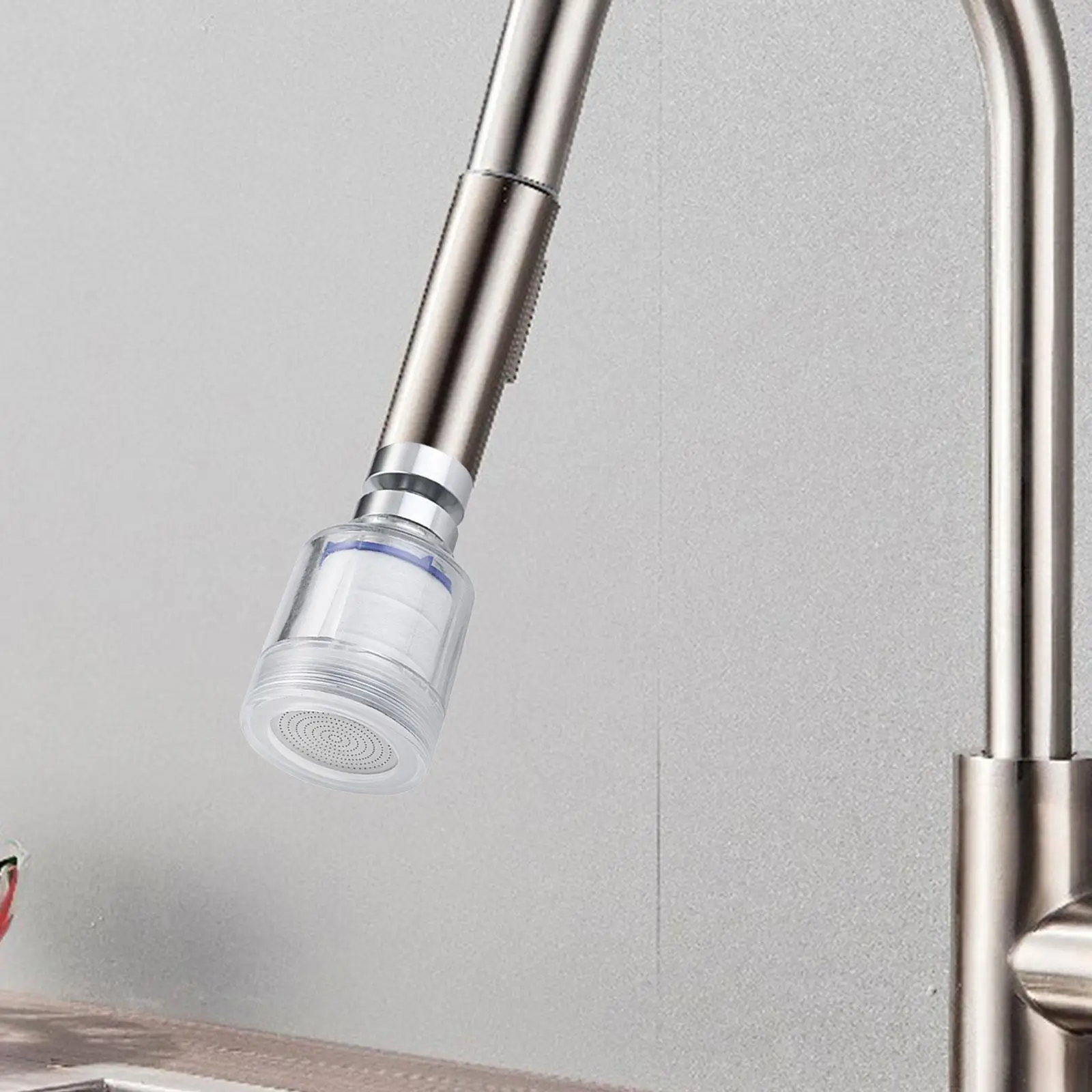 Wasserhahn Filter Sprayer Wasserreiniger Wasserfiltration 360-Grad-Drehung Küche