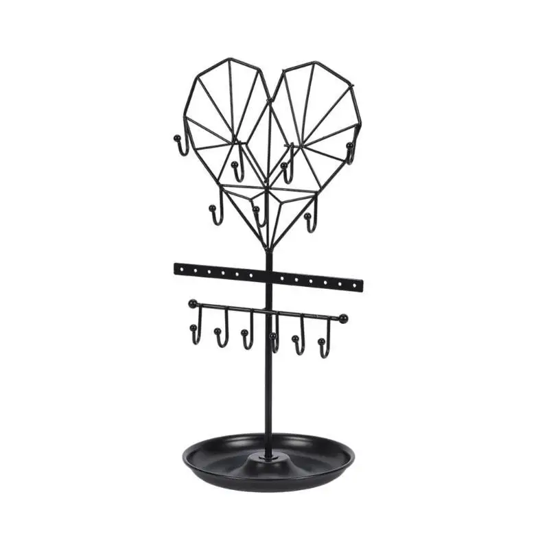 

A52E Practical Necklace Holder Jewelry Stand Earrings Holder Alloy Texture Suitable for Earrings Bracelets and Watches