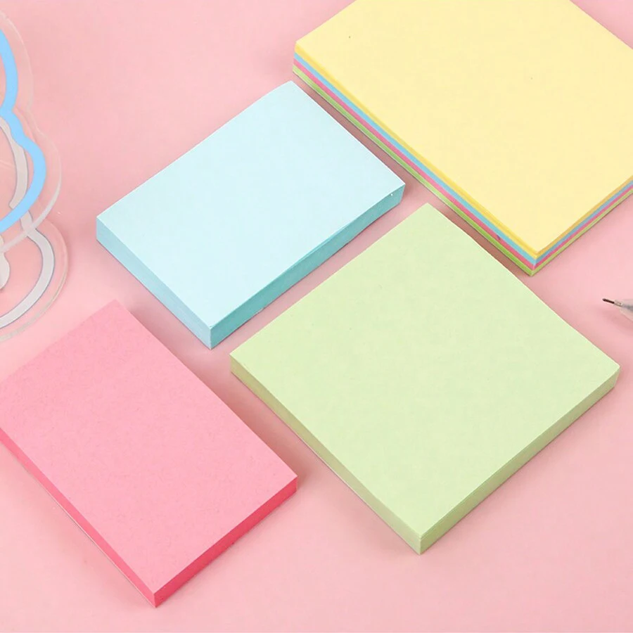 100pcs 7.6cm Sticky Notes Paper Daily To Do Memo Pad Check List Bookmark Marker Flags Planner Office Supplies School Stationery
