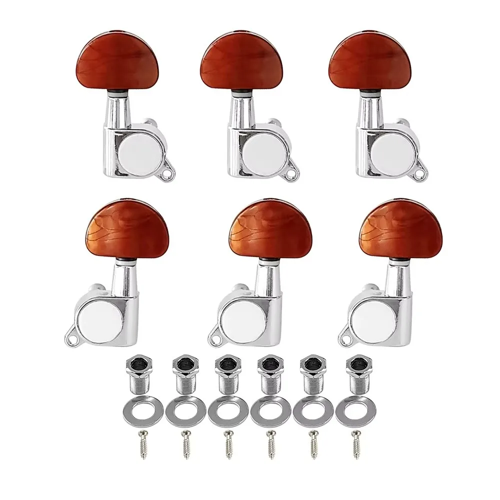 6Pcs/Set Guitar String Tuning Pegs Electric Guitar Machine Heads Tuners 3L 3R Replacement Guitar Accessories