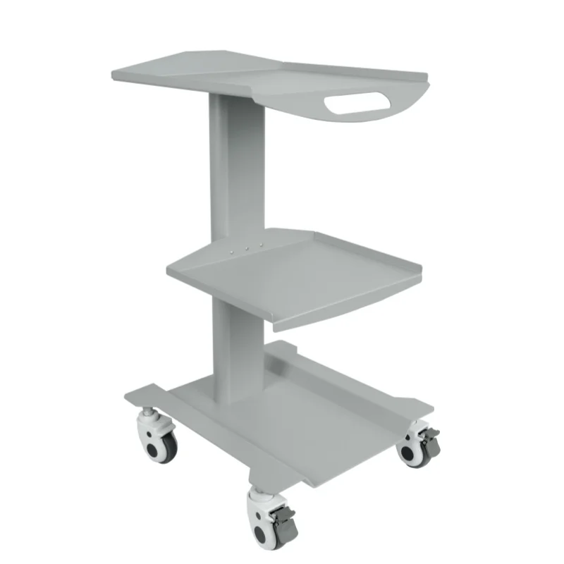 Clinic Cabinet Clinic Mobile Trolley with Triple Pallet Medical Furniture Mobile Trolley