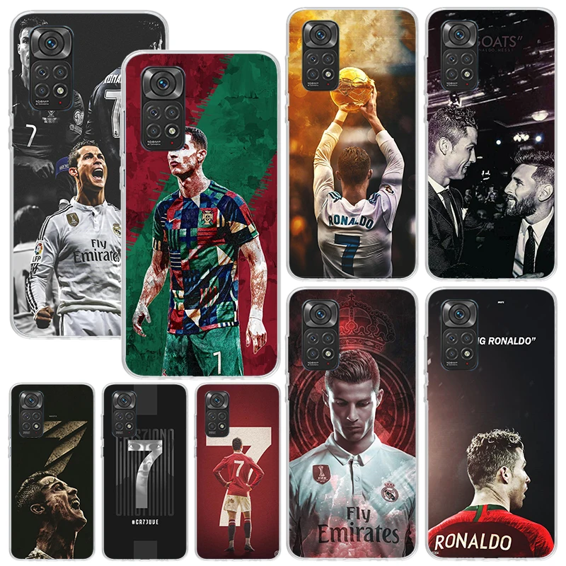 C-CR7 Football Star R-Ronaldo Phone Case For Xiaomi Redmi Note 13 12S 11S 10S 12 11E 10 Pro Plus 11T 9S 9 8T 8 7 Art Fundas Back