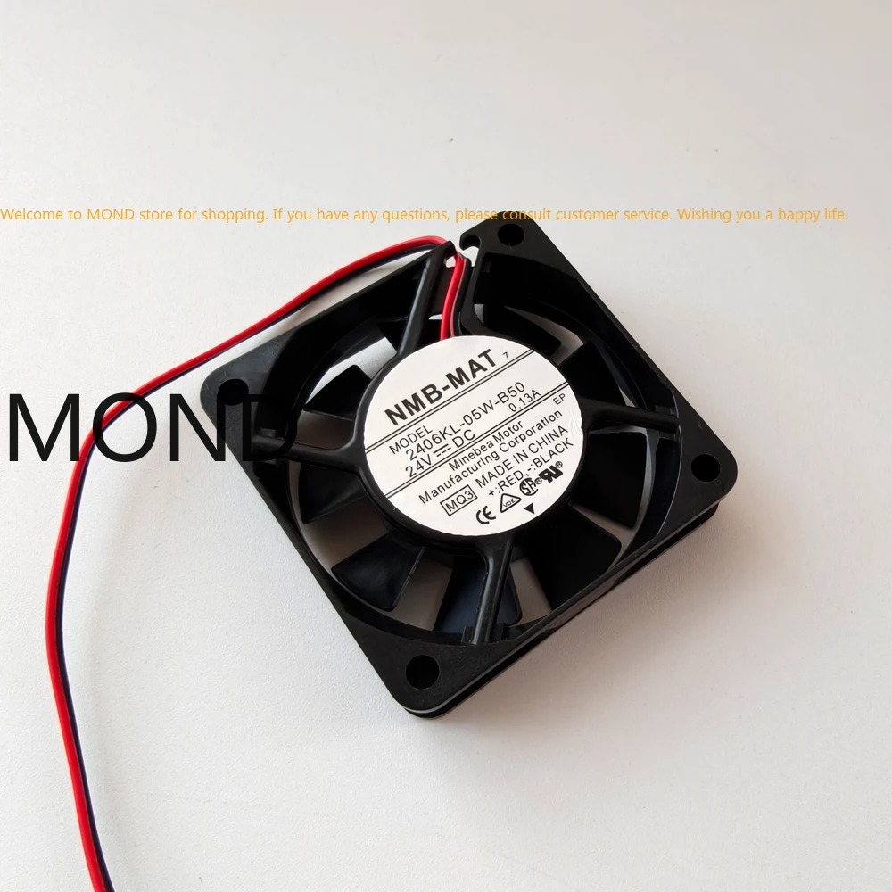 2406KL-05W-B50 Server Cooling Fan NMB NMB-MAT Flow Axial Dual Ball Inverter Cooler 6015 6CM 24VDC 0.13A