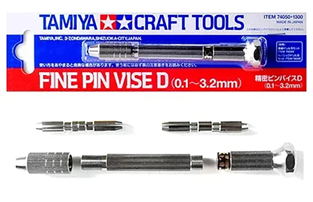 

Tamiya 74050 Fine Pin Vise D Hand Drill (0.1--3.2mm) – Model Making & Assembly Hobby DIY Building Tool