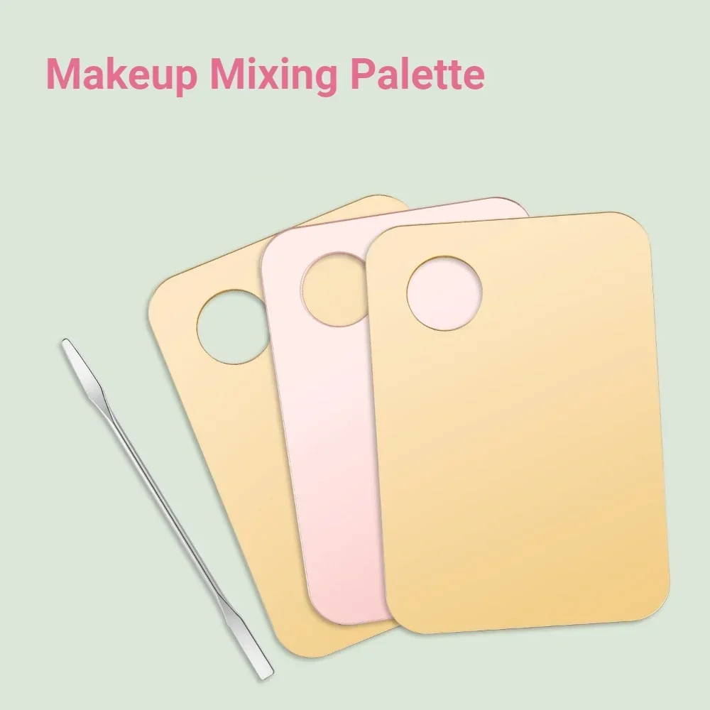 Makeup Mixing Palette Acrylic Cosmetic Foundation Mixer Palette with Spatula Mixing Foundation Eyeshadow Nail Art Beauty Tools