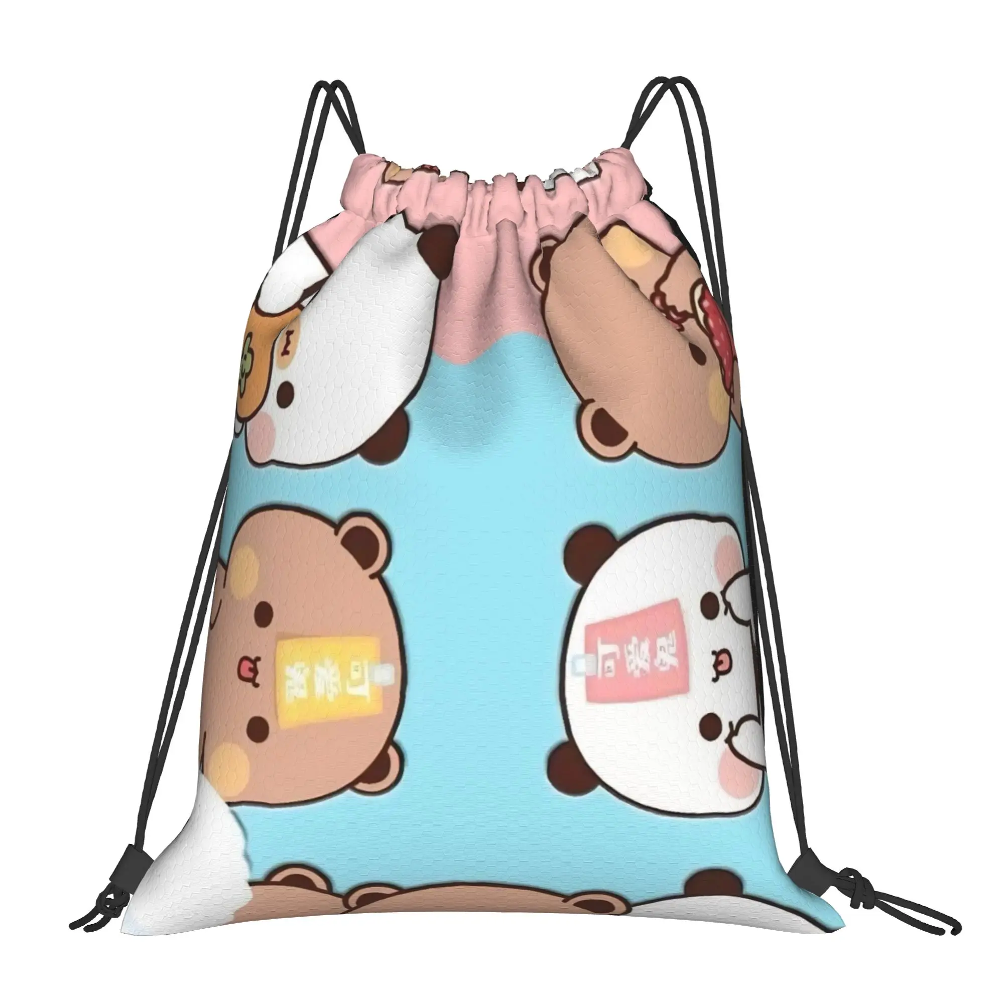 

Рюкзак-мешок с мультяшной пандой Бубу Дуду, водонепроницаемый, для спортзала, походов и активного отдыха