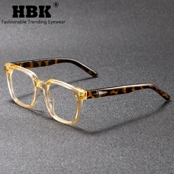 HBK New Square Fashion Glasses Frames Men Brand Design TR90 Big Optical Frames Eyewear Women Business Reading Transparent Lens