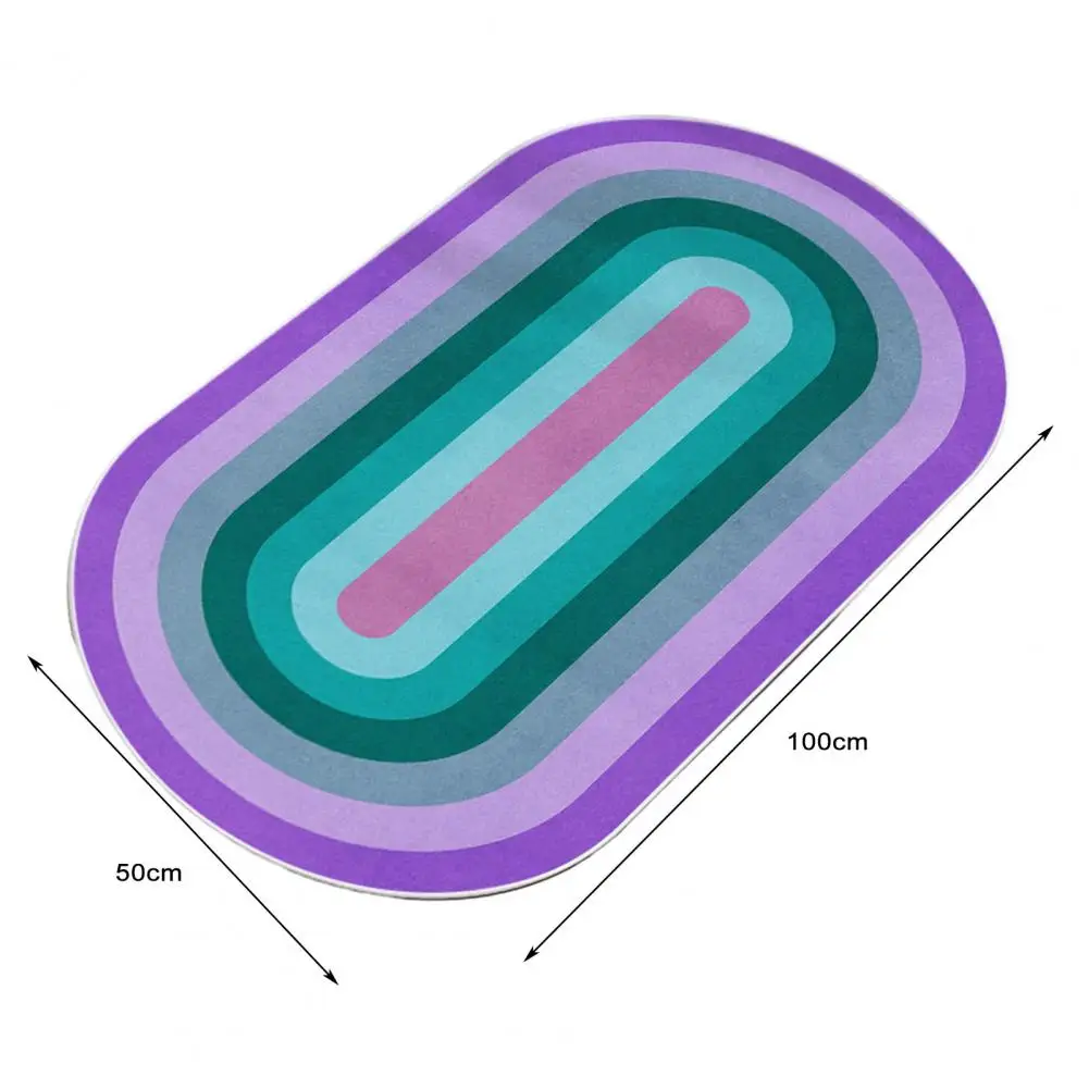 Kolor tęczy mata skakanka o wymiarach 100x50CM dwustronna mata do wyciszania odporna na wstrząsy dywanik pod łóżko mata do ćwiczeń Fitness do domu