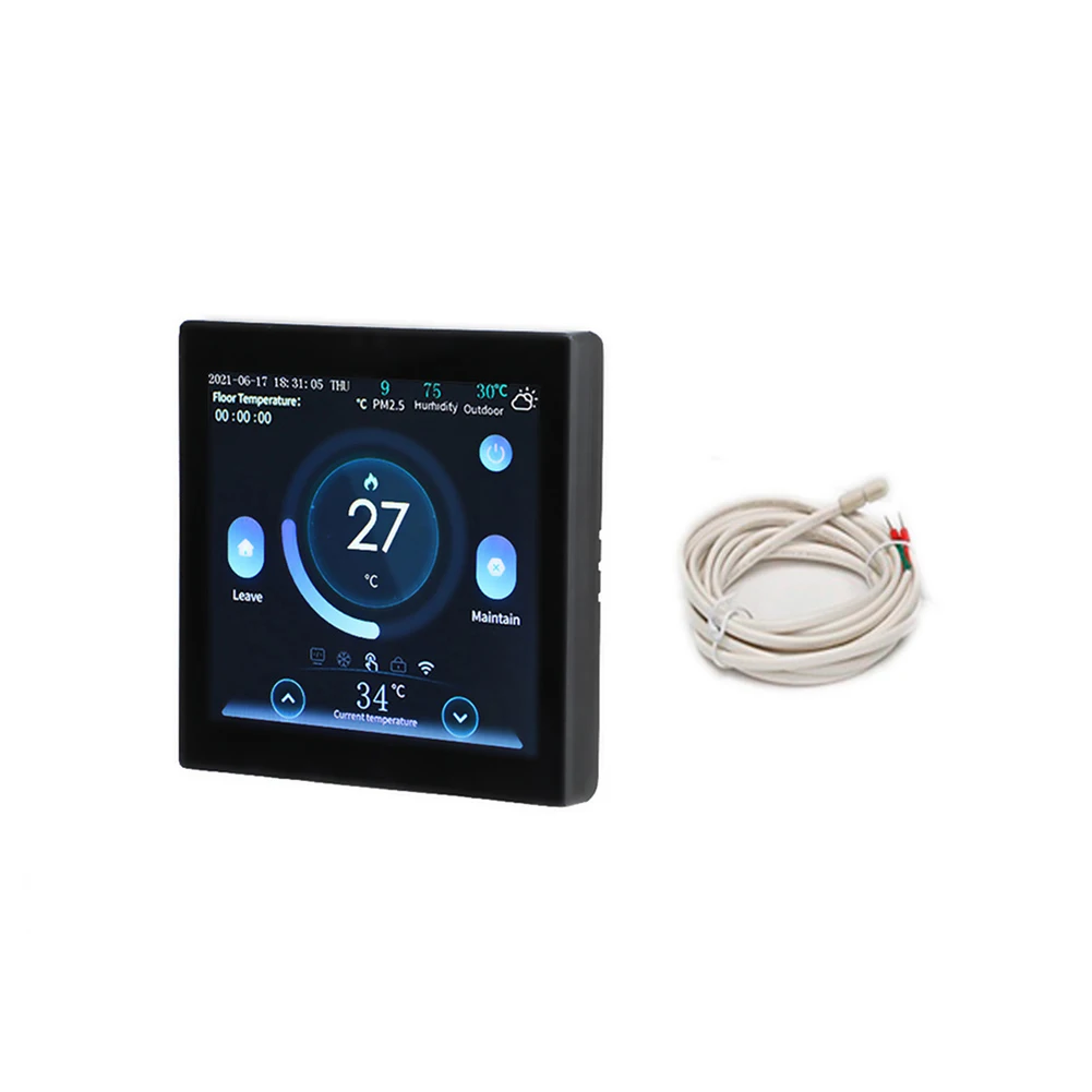 

Intelligent Electric Floor Heating System Controller With Humidity Monitoring Capabilities Perfect For Any Room Setting
