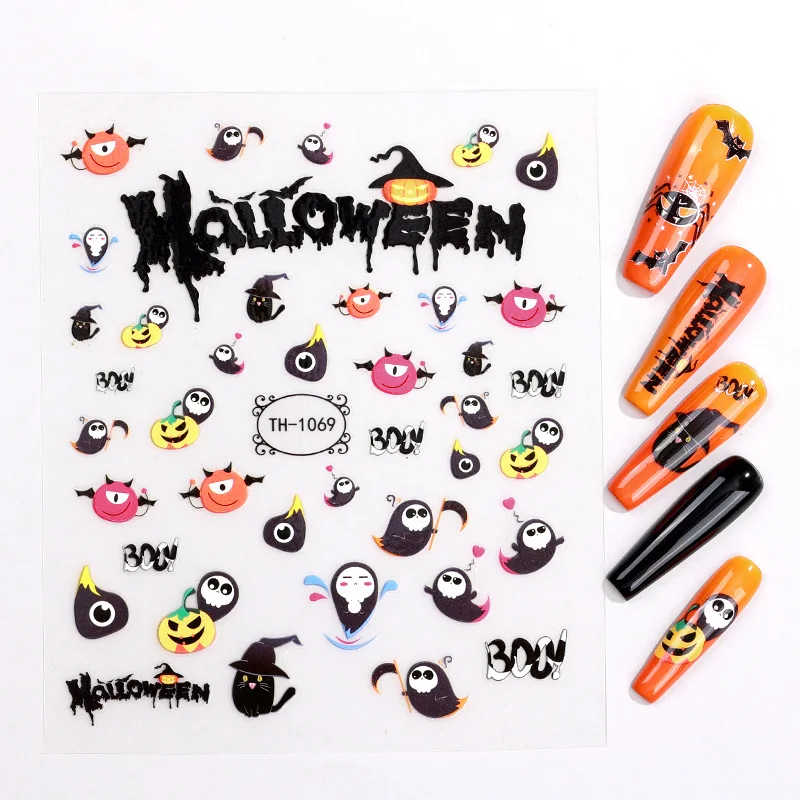 2023 Nieuwe Populaire Halloween Nagelsticker Diy Undead Night Glow Nagelsticker Kleine Stickers Nagelsticker Sa11