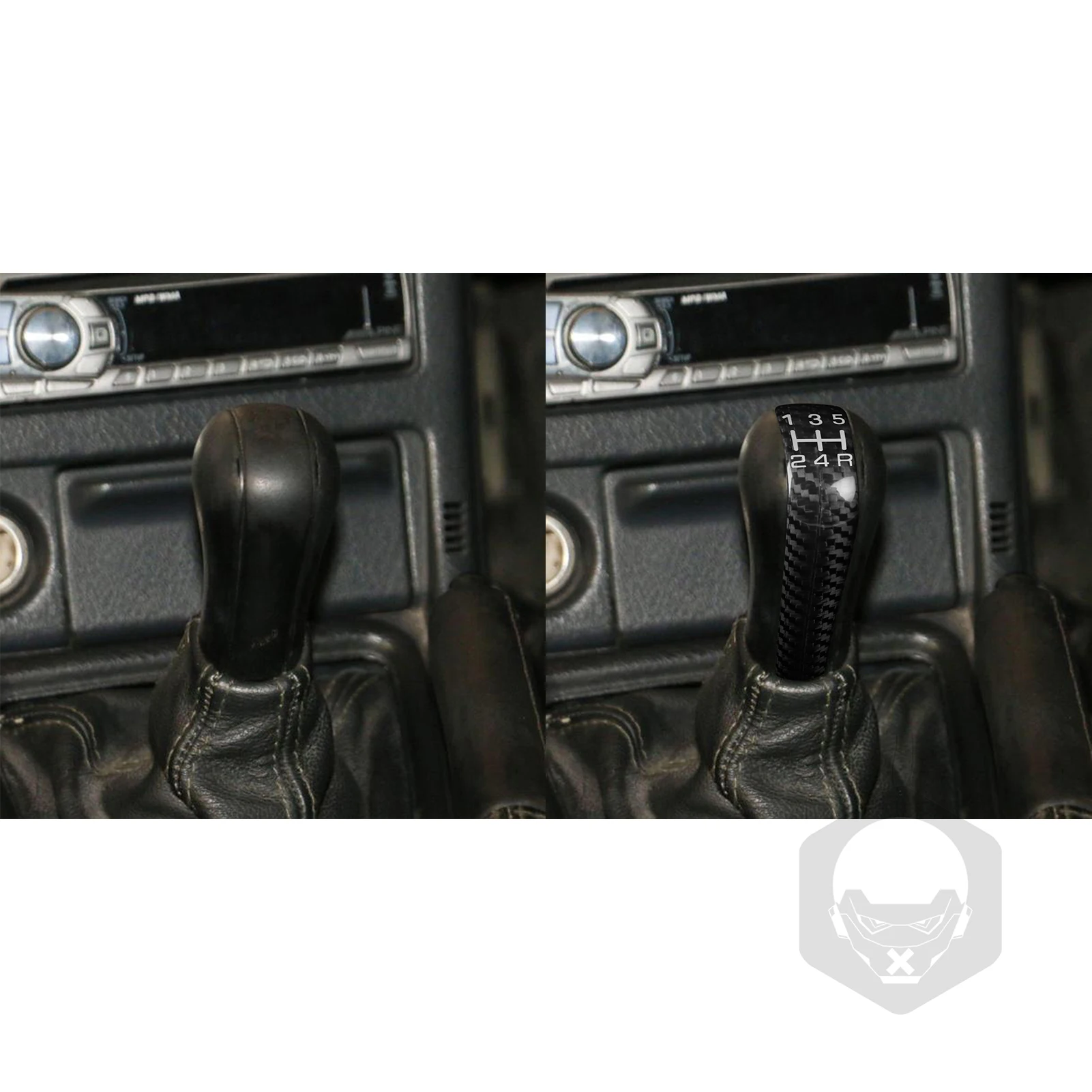 Cubierta de cambio de marchas de fibra de carbono Real para Nissan GTR R34 R33 R32 1989-2002, accesorios de Control Interior, pegatina embellecedora